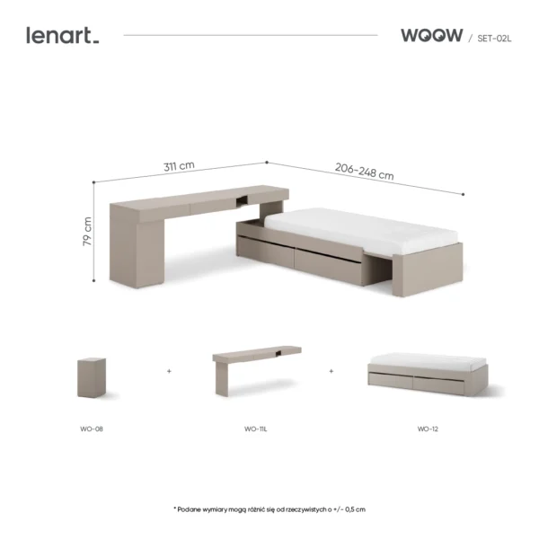 wymiary produktu SET-WOS2L