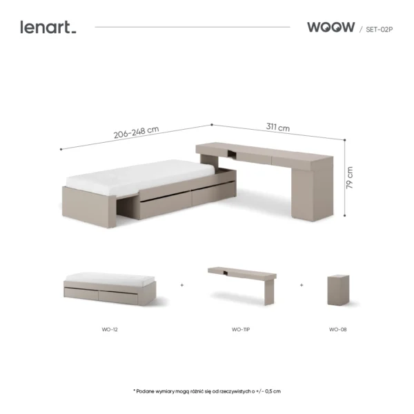 wymiary produktu SET-WOS2P