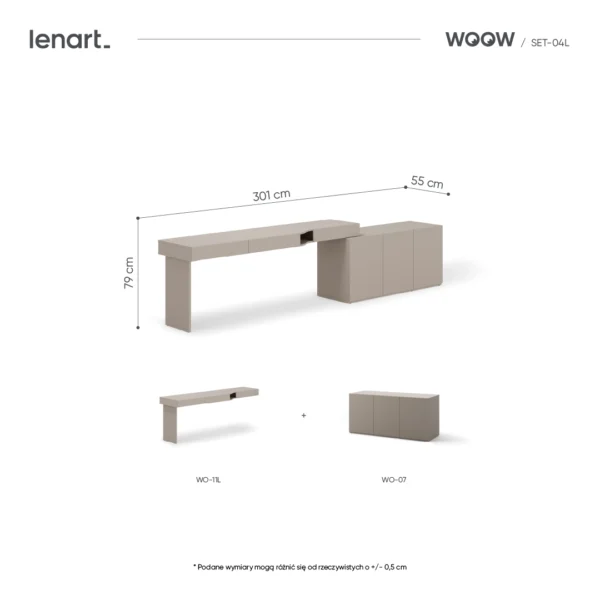 wymiary produktu SET-WOS4L