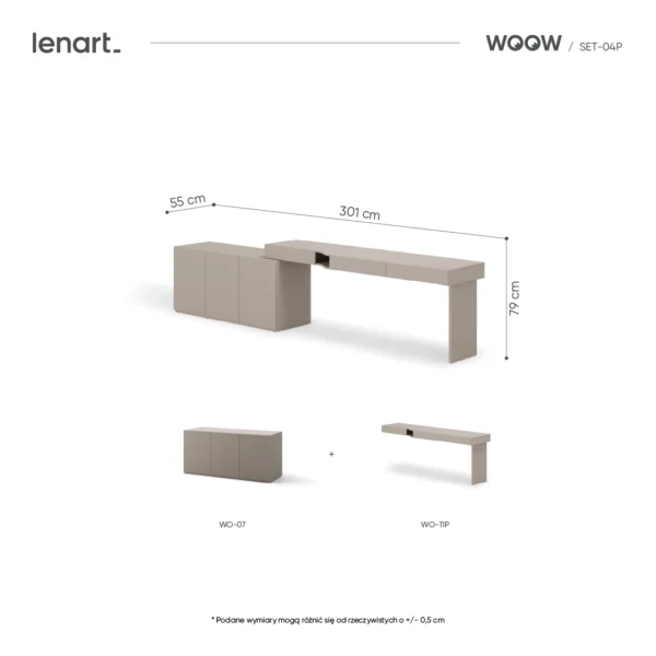 wymiary produktu SET-WOS4P