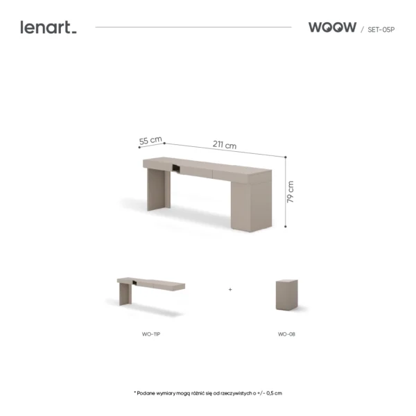 wymiary produktu SET-WOS5P