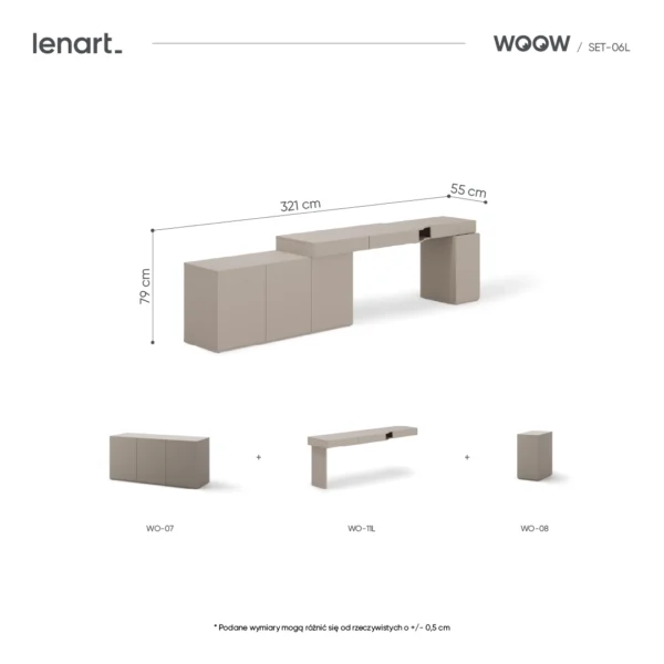 wymiary produktu SET-WOS6L