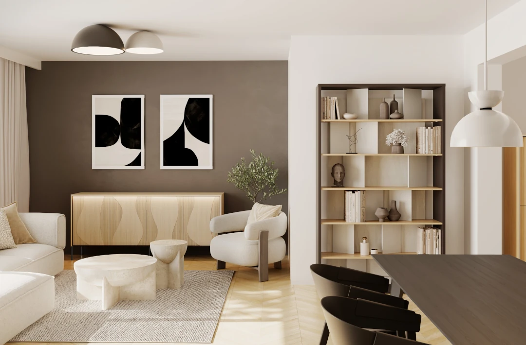 wizualicja Flow z regałami Fitt