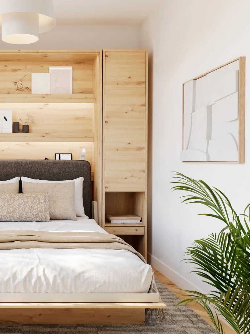 półaranżacja półkotapczanu z regałem