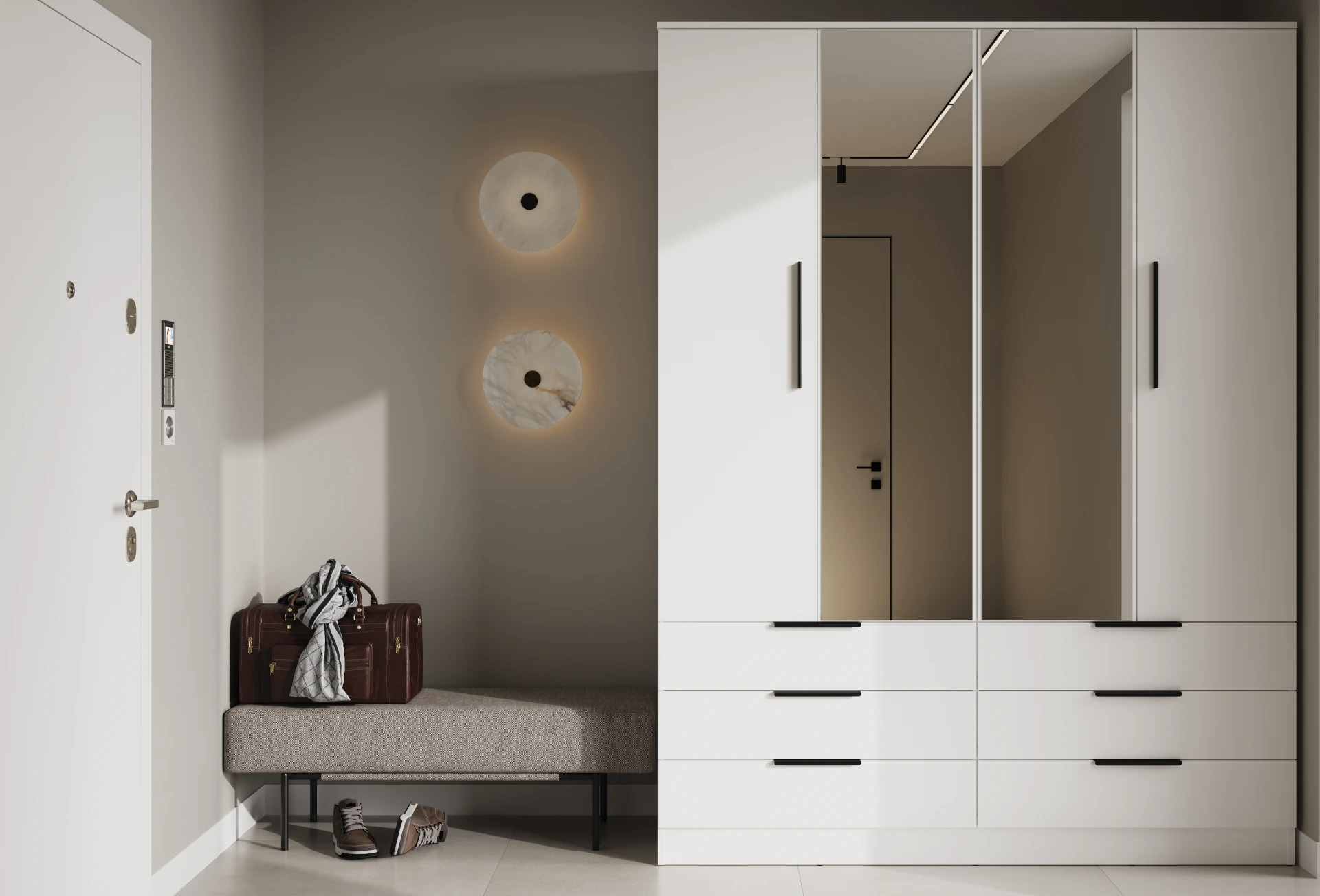 szafa AV-01 kolor biały zamknięta