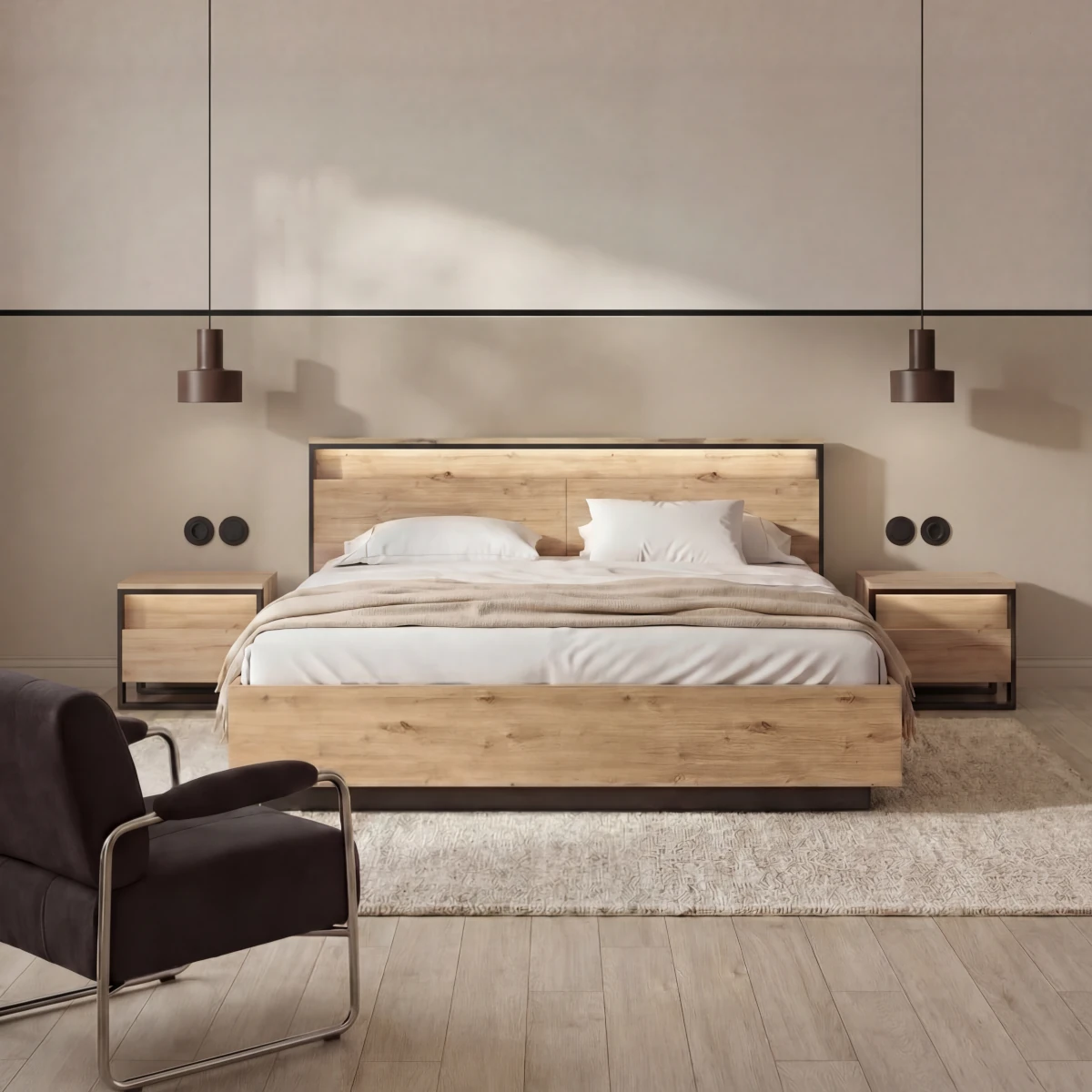 Quant Sypialnia łózko pod materac 140 cm